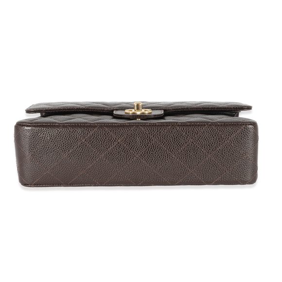 Chanel Vintage Brown Caviar Medium Classic Flap - Picture 5 of 8